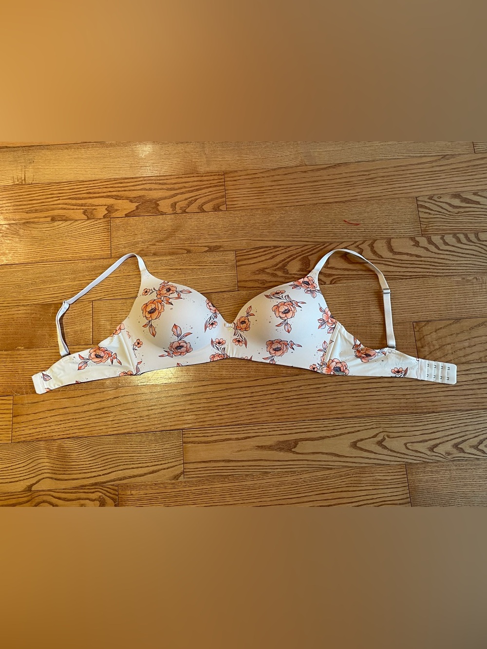 La Vie En Rise Floral Bra with Light Pink Roses 38D